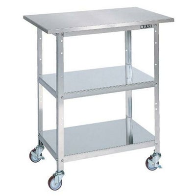 ステンレス一人用作業台(移動式) SU-075BS/外寸：幅750×奥行500×高さ860mm