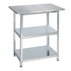 ステンレス一人用作業台(固定式) SU4-075/外寸：幅750×奥行500×高さ790mm