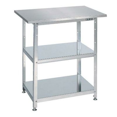 ステンレス一人用作業台(固定式) SU4-075/外寸：幅750×奥行500×高さ790mm