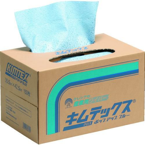 クレシア キムテックス ポップアップブルー 150枚×4/1Cs(箱)＝600枚