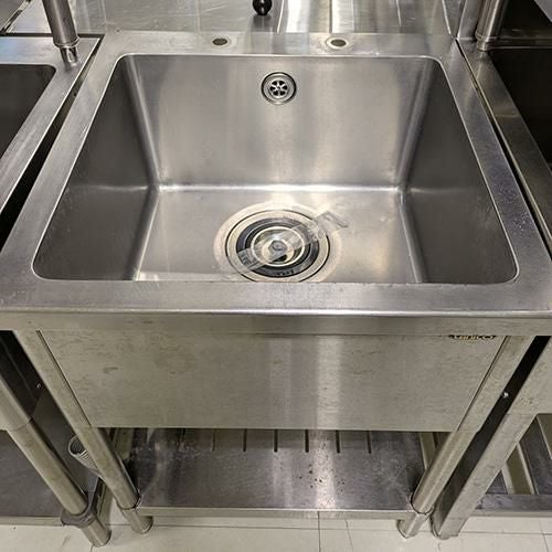 中古】一槽シンク 幅600×奥行600×高さ800 【送料別途見積】【業務用