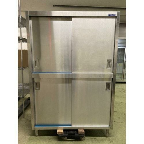 期間限定/厨房機器、什器、道具一式まとめ売り/元値100万以上￼/【引取限定】 中古】食器棚(片面引違い戸) 幅1200×奥行600×高さ1780 【送料別途見積