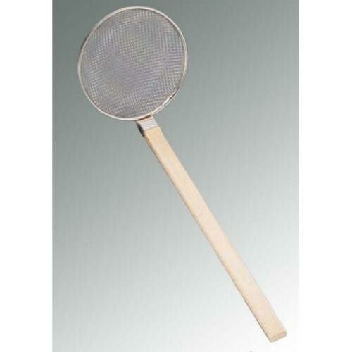 TS 18-8 木柄 厚網そば揚 21cm 10141