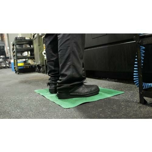 TRUSCO HYPER V ノンスリップマット 緑 650×450