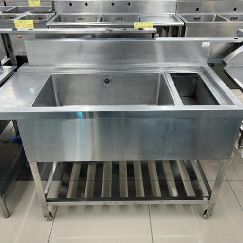 中古】一槽ソイルドシンク 左掛(TB用) BGあり 幅1240×奥行650×高さ800