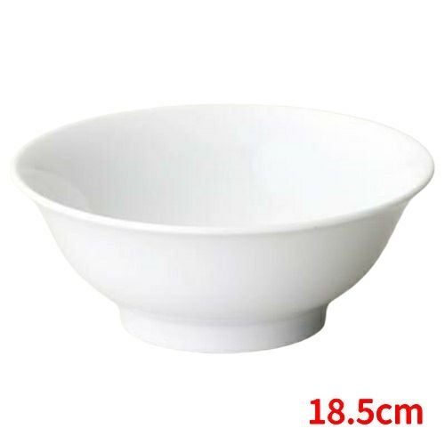 中華食器ラーメン丼 18.5cm 麗白 反高台丼 17500039