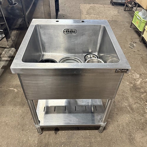 中古】一槽シンク BGなし 幅600×奥行600×高さ800 【送料別途見積