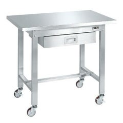 ステンレス作業台(移動式) SUS4A-096BN/外寸：幅900×奥行600×高さ802mm