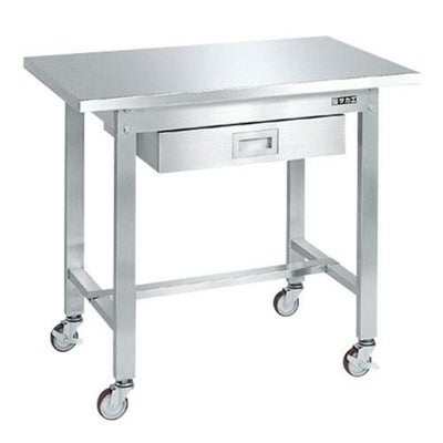 ステンレス作業台(移動式) SUS4A-096BN/外寸：幅900×奥行600×高さ802mm
