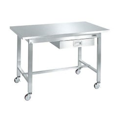 ステンレス作業台(移動式) SUS4A-127BN/外寸：幅1200×奥行750×高さ802mm