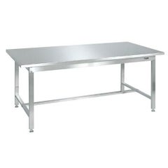 ステンレス作業台(ステンレスカブセ天板) SUS4-187HC/外寸：幅1800×奥行750×高さ740mm