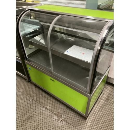 中古　冷蔵ショーケース　幅93　　奥行59　　高さ186　 （ｃｍ）　リポビタンD(緑色系)   100V 大穂 冷蔵ショーケース ケーキケース OHGU-SRAd-900 中古 sano5932