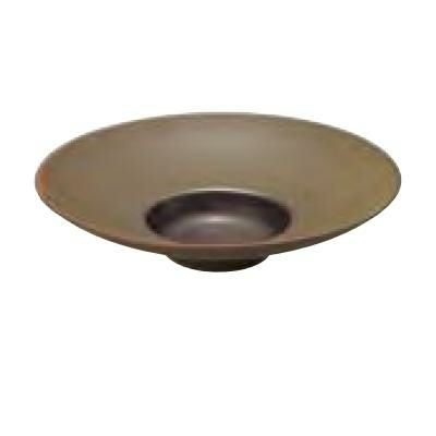 ワイドリムクーププレート 23.5cm_ブラウン