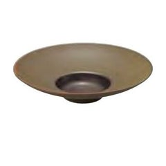 ワイドリムクーププレート 23.5cm_ブラウン