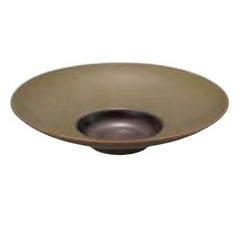 ワイドリムクーププレート 29cm_ブラウン