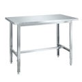 ステンレス高さ調整作業台(ステンレスカブセ天板) SUT4-127HCLC/外寸：幅1200×奥行750×高さ700～900mm