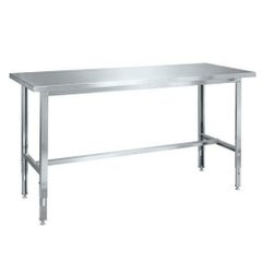 ステンレス高さ調整作業台(ステンレスカブセ天板) SUT4-187HCLC/外寸：幅1800×奥行750×高さ700～900mm