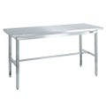 ステンレス高さ調整作業台(ステンレスカブセ天板仕様) SUT4-187HC/外寸：幅1800×奥行750×高さ700～900mm