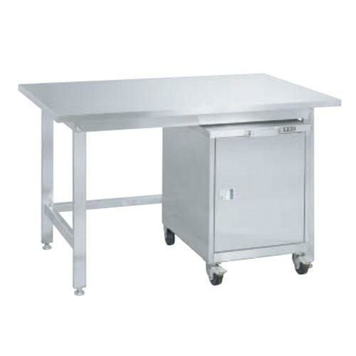 SUS3-127FC ステンレス作業台キャビネットワゴン(SS-FC)付 幅1200×奥行750×高さ740mm/