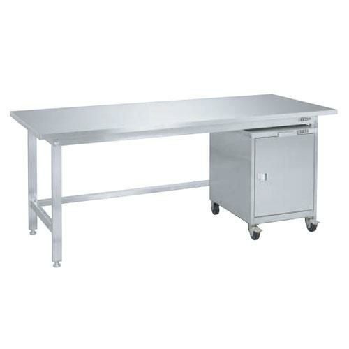 SUS3-187FC ステンレス作業台キャビネットワゴン(SS-FC)付 幅1800×奥行750×高さ740mm/