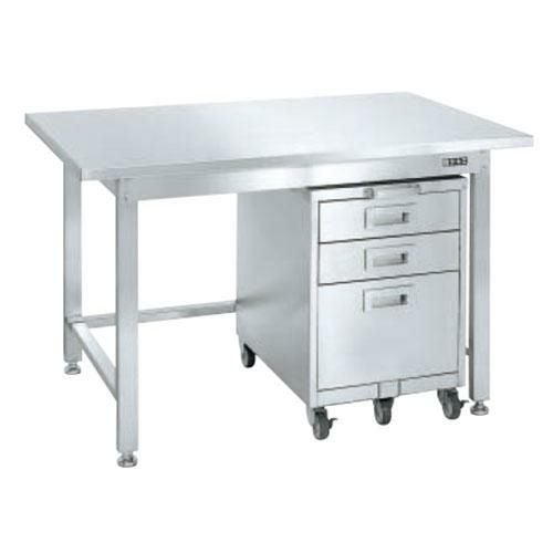 SU3-127EC ステンレス作業台キャビネットワゴン(SS-EC)付 幅1200×奥行750×高さ740mm/