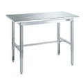 ステンレス高さ調整作業台(天板R付) SUT4-126R/外寸：幅1200×奥行600×高さ700～900mm