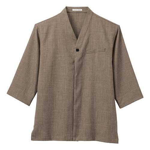 【ボンマックス】ユニセックス和シャツ ベージュ FB4543U-1
