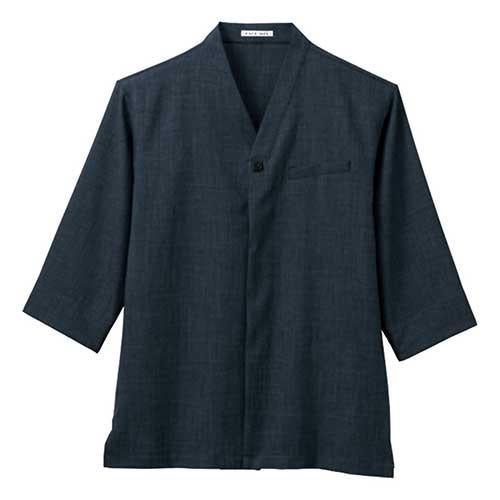 【ボンマックス】ユニセックス和シャツ ダークネイビー FB4543U-8