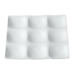 角プレート 九つ仕切り 白 /業務用/小物送料