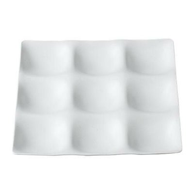 角プレート 九つ仕切り 白 /業務用/小物送料