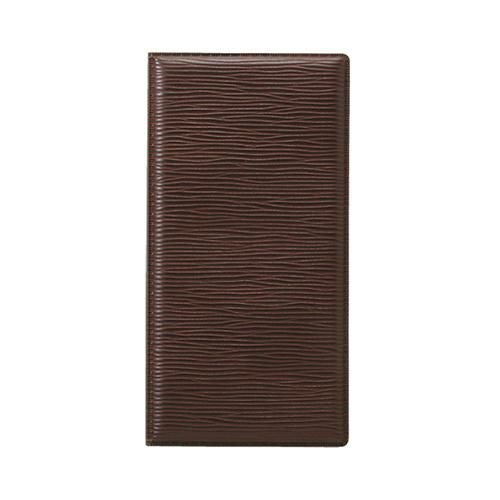 レザータッチ グルーブ伝票ホルダー S ブラウン