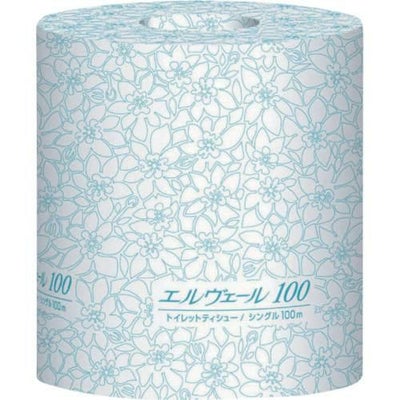 エリエール エルヴェールトイレットティシューシングル100m個包装ミシン目入り