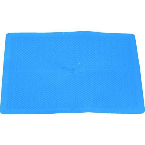 TRUSCO HYPER V ノンスリップマット 青 650×450