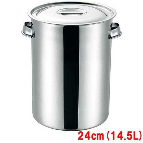 ステンレス寸胴鍋 クローバー モリブデン 深型 24cm