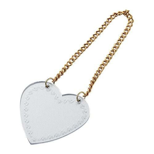 ボトルタグ ハート シルバー/20枚 /業務用食器