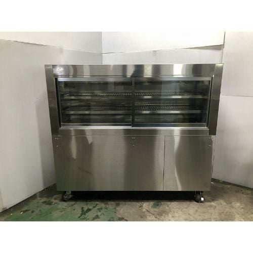 【即出荷可能】対面冷蔵ショーケース キャスター付き 幅1800×奥行600×高さ1600