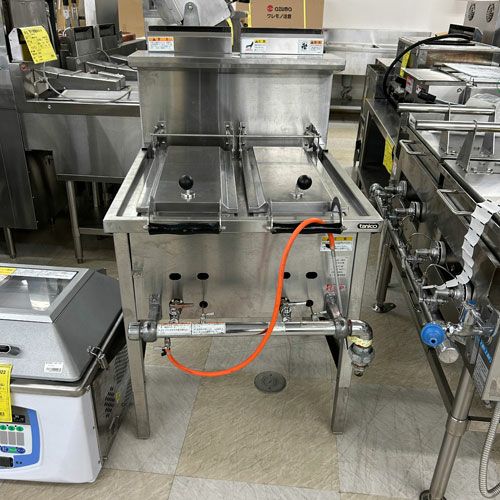 業界最長1年保証】【中古】ガス餃子焼機 2連 マルゼン MGZS-087WB 幅