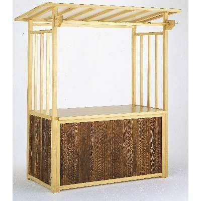 【受注生産品】組立式屋台 ネズコ化粧板 11-455-8 幅1500×奥行750×高さ2100(mm)