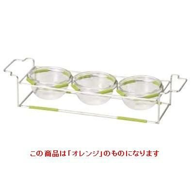 ワイヤースタンドセット with ボール12cm (ガラス)_オレンジ