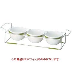 ワイヤースタンドセット with ボール15cm (磁器)_ホワイト