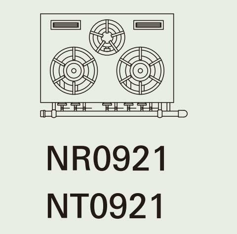 【新品】 タニコー ガスレンジ【アルファーシリーズ】 NR0921 幅900×奥行600×高さ800 都市ガス/LPガス トップバーナφ190×2・φ125×1、オーブン数：1 【送料無料】
