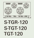 【新品】 タニコー ガステーブル【スタンダードシリーズ】 TGT-120 幅1200×奥行600×高さ800 都市ガス/LPガス トップバーナφ180×2・φ125×2【送料無料】