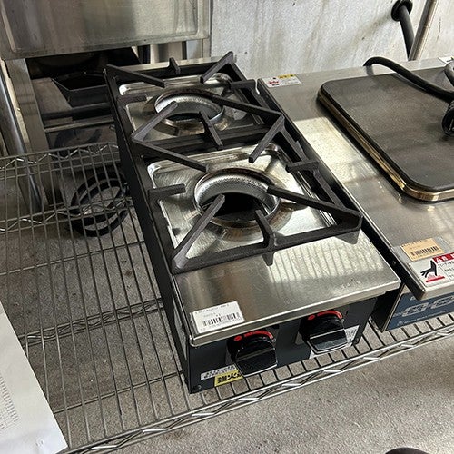 昔懐かしいガスコンロつきテーブル 業界最長1年保証】【中古】ガステーブルコンロ 建厨 KNB-2 幅230×奥行