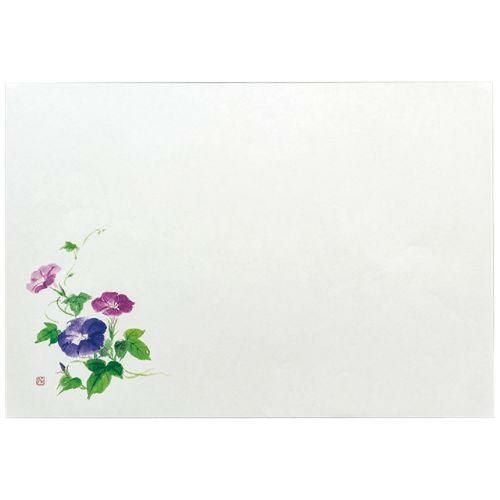 紙)尺3和紙マット(Eタイプ)朝顔(100入)