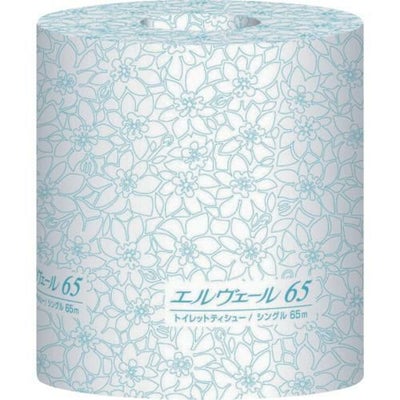 エリエール エルヴェールトイレットティシューシングル65m個包装ミシン目入り