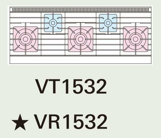 【新品】 タニコー ガステーブル【Vシリーズ】 VT1532 幅1500×奥行600×高さ800 都市ガス/LPガス トップバーナφ140×3・φ80×2 【送料無料】