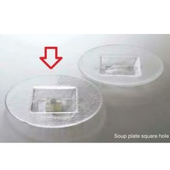 スーププレート (スクエアホール)_クリア