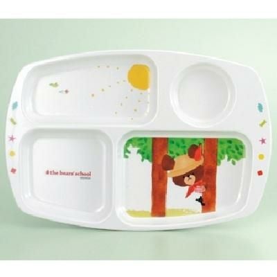 CM-20J 【関東プラスチック】 子供食器 くまのがっこう 角ランチ皿 くまのがっこう