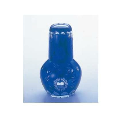 冠水瓶 HN-40BL ルリ 花切子食器//小物送料対象商品