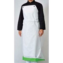 抗菌フィット前掛ガードロン M 白/緑